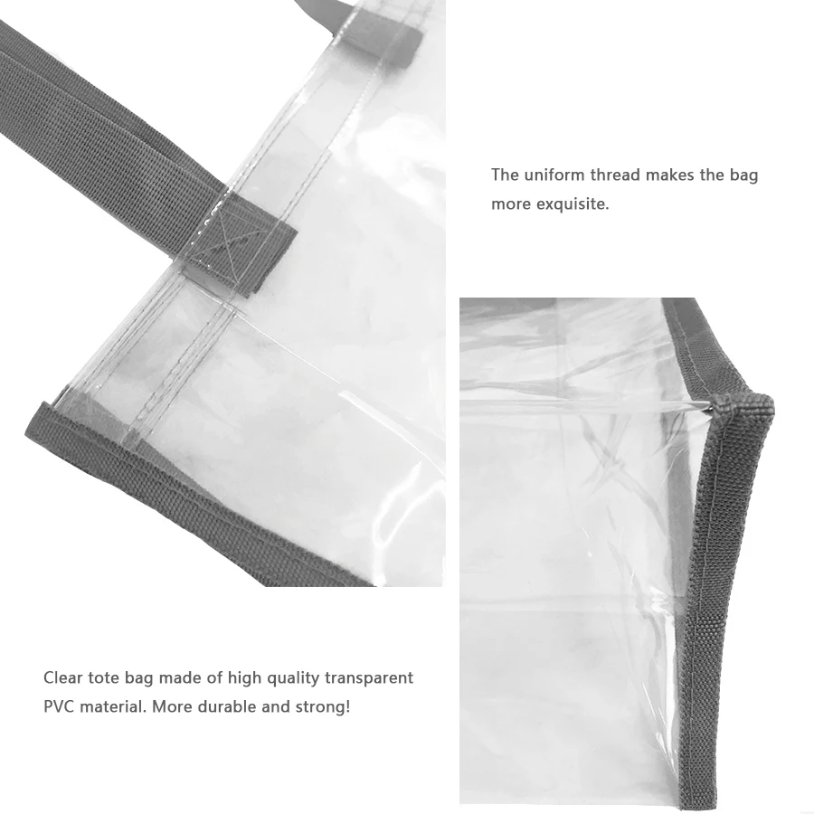 Borsa Tracolla Trasparente In PVC A Doppio Piano - 29x15x30 Cm, Approvata Stadi, Per Lavoro E Viaggio