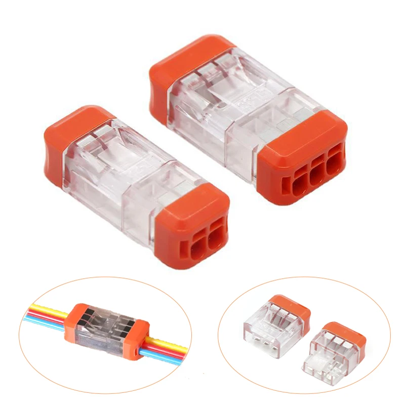 

Docking Type Mini Quick Wire Connector Universal Compact Electrical Wiring Connectors Push-in Butt Conductor Terminal Block