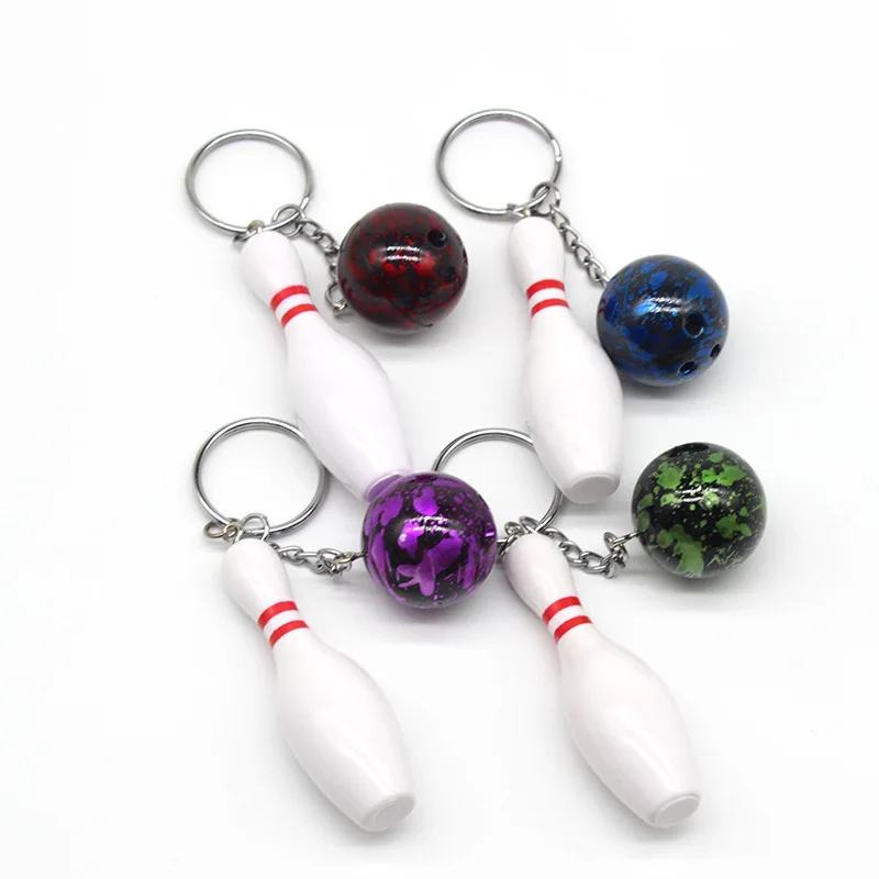 Bowling Ball Keychain Small Pendant Accessories Fashion Sports Item Key