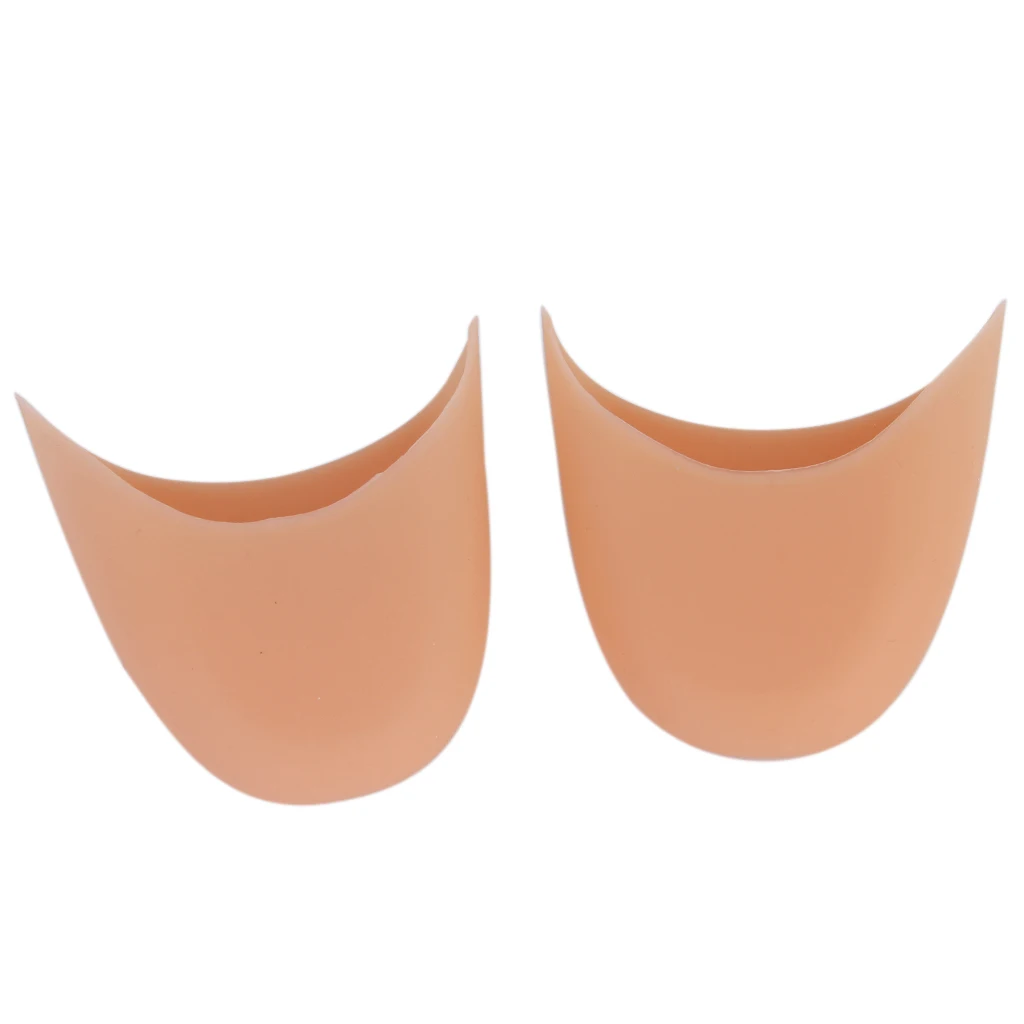 2 Pairs  Light Pink Soft Silicone Gel Pointe Ballet Dance Toe Caps Pads Toe Protector