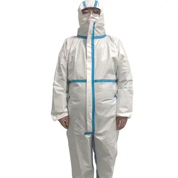 

Protective clothing Laminated gown elastic wristband boots and hoods protective clothing with caps ankle boots Neutral / adult