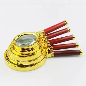 

Handheld 10X Magnifying Glass Portable Magnifier Retro Handle Eye Loupe Glass 60/70/80/90/100mm