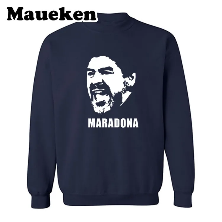 Мужские Толстовки Король бейсбола 10 Diego Armando Maradona Argentina Napoli легендарные толстовки толстый круглый воротник зима W19101225