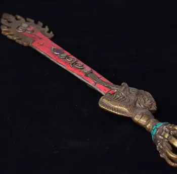 

Copper Statue To fake something antique Do old Subdue the devil, pestle the sword Ornament New pattern Arts and Crafts