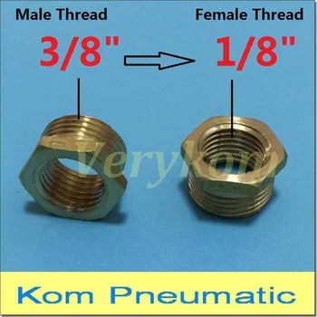 

Verykom Pneumatic 100pcs/lot Brass Reducer 3/8" BSP Male To 1/8" BSP Female Reducing Bush Adapter Fitting Gas Air Water Fuel