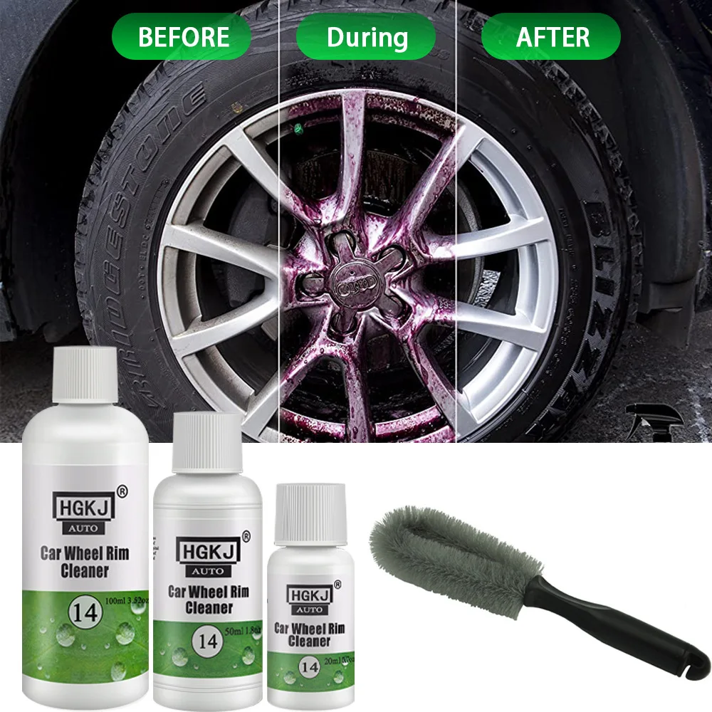 HGKJ 14 50ml Car Tires Wheel Cleaner Bicycle Chemicals Motorcycle Chain Tools Universal Wheel Anti-Rust Refining Car Care