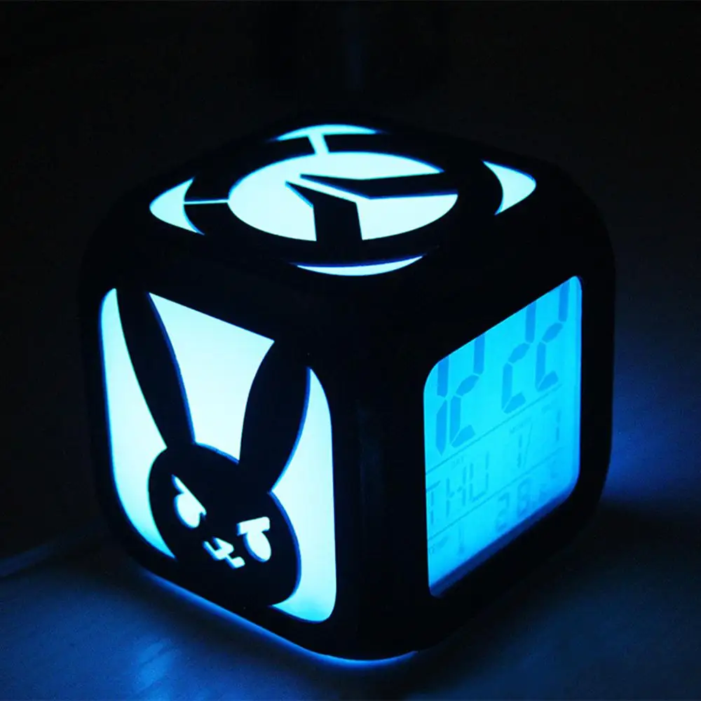Кролик форма игры 3D Led маленький будильник Teenager'S спальня часы Дисплей день месяц дата