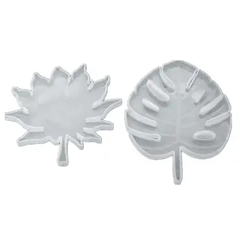 

1 Set DIY Crystal Epoxy Mould Coaster Table Decorations Mold Leaf Maple Handmade High Mirror Silicone Molds Making Tool