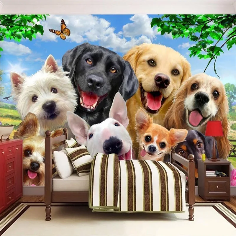 3D-Wallpaper-Cute-Cartoon-Lawn-Dog-Animal-Photo-Wall-Murals-Children-Kids-Bedroom-Backdrop-Wall-Home