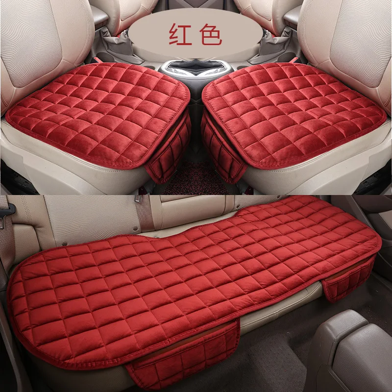 Generic Car Seat CoverFront Rear Universal Four Season Black Seat Cushion AntiSlip Rear Back