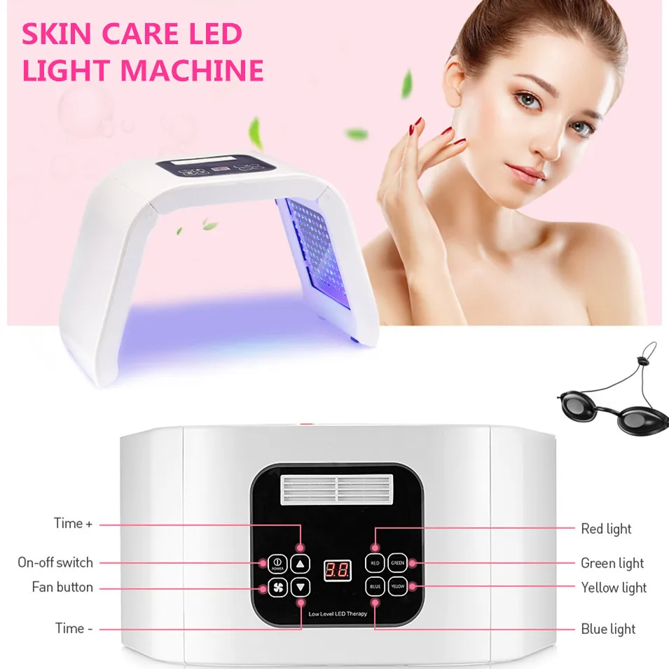 

NEW 4 Color LED Facial Mask Photon Skin Care Beauty Machine SPA PDT Therapy Skin Rejuvenation Acne Remover Anti-wrinkle Spa Care