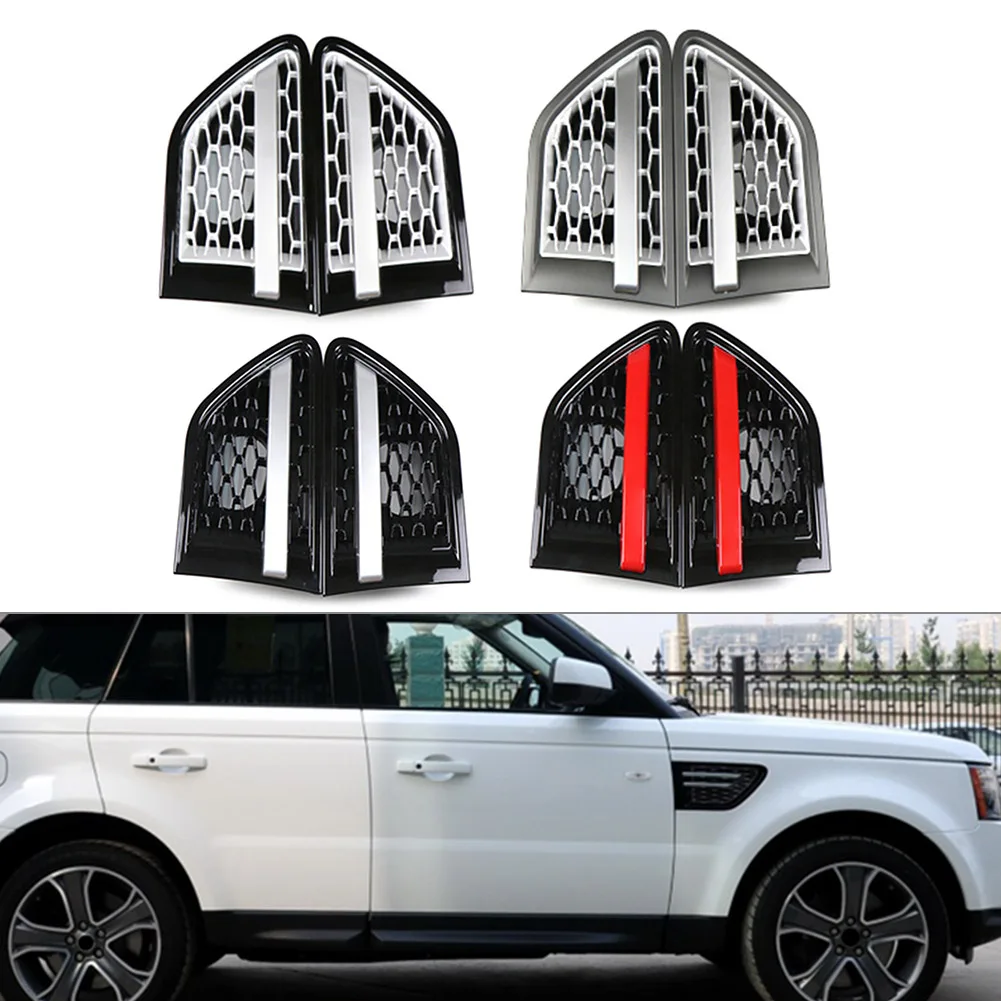 

2Pcs Car Front Side Fender Air Vent Grille Grill For Land Rover Range Rover Sport L320 2010 2011 2012 2013 ABS Plastic