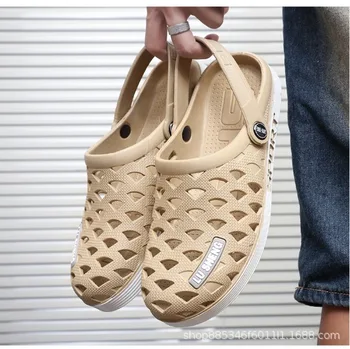 

Men's Summer Shoes Sandals 2020 New Breathable Men Slippers Mesh Lighted Casual Shoes Outdoor Slipper On Shoes Beach Flip Flops