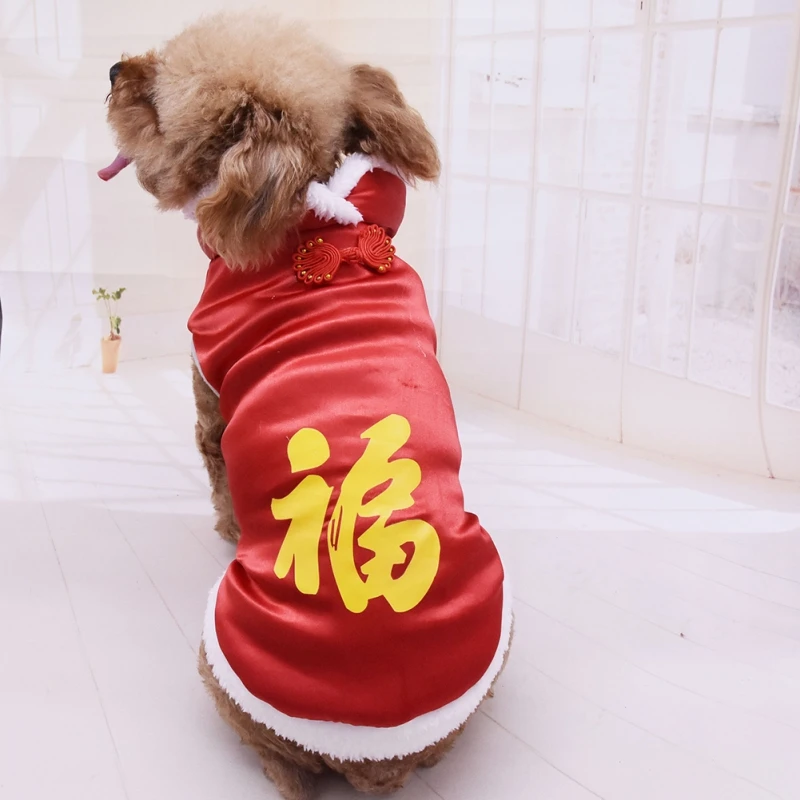 Adivinar el estudio Invalidez Disfraz de algodón con estampado de letras chinas para mascotas, ropa  cálida acolchada con estilo tradicional chino, abrigo sin mangas para  perros|Plumones y parkas de perro| - AliExpress