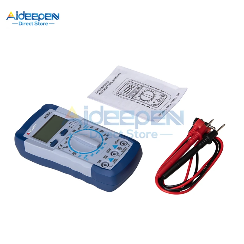 Portable A830L LCD Digital Multimeter AC DC Voltage Diode Freguency Multitester Handheld Volt Current Tester With Test Probe