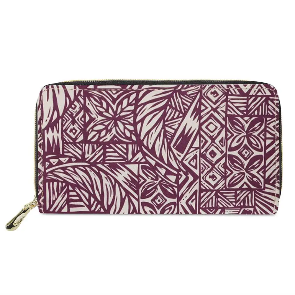 Promotional Gift Ladies Purse Wallet Leather Credit Card Phone Case Polynesian tribal style Pattern custom Mujer Carteira | Багаж и сумки