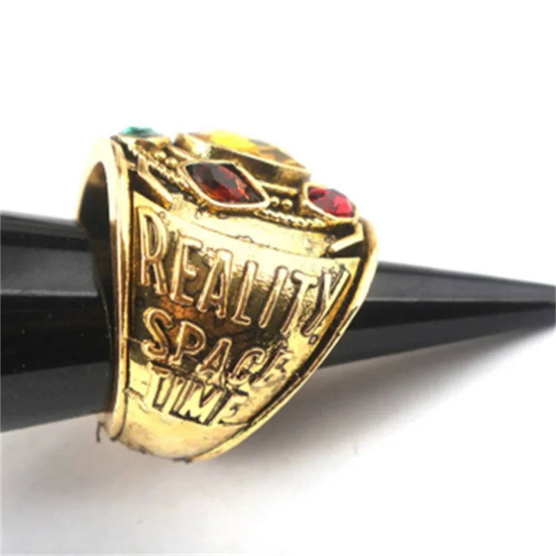 Six Colorful Stone Setting Ring Golden Color Band   Ring For Cosplay Finger Accessories Luxury Design Hand Embellish Wholesale