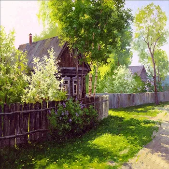 

Full Round Drill 5d Diy Diamond Painting "cottage & Garden" Embroidery Cross Stitch Rhinestone Mosaic Painting Decor Gift Pa756