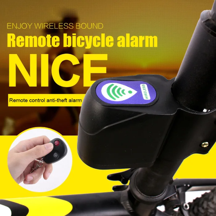 Anti-theft Bike Lock Alarm Cyclings Security Wireless Remote Control Vibration BB55