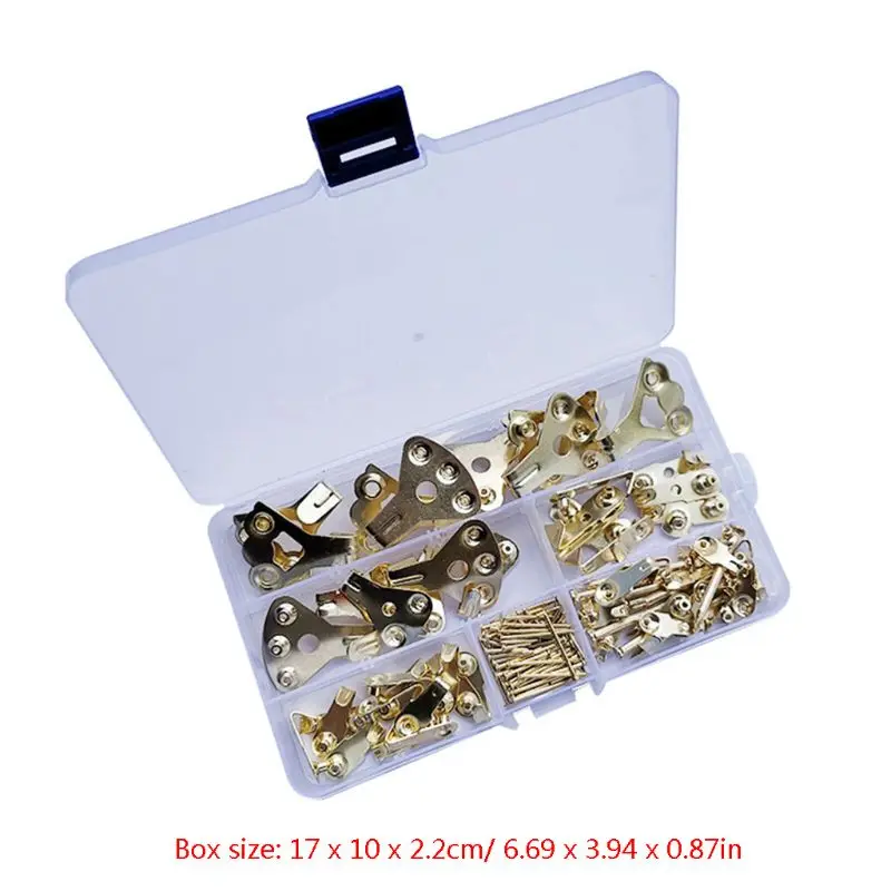 

120pcs Heavy Duty Picture Hanging Kit Photo Frame Hooks Nails Hanger For Displaying Wall Mounted Home Decor Accessories