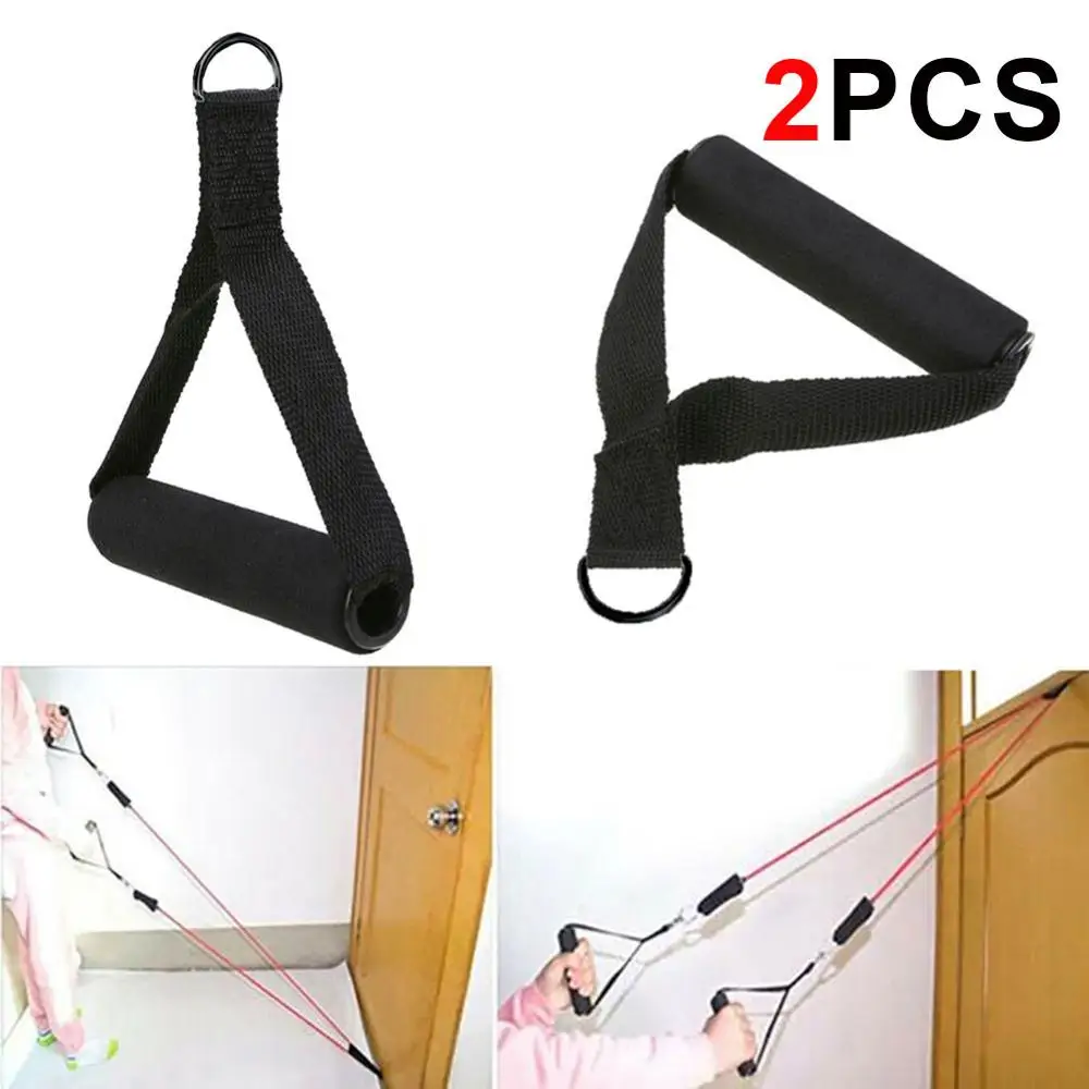 

2PCS Gym Handle Extra Wid Grips for Fitness Lifting Pulling Workout Heavy Duty D-ring Pull Rope Cable Tube Accessories