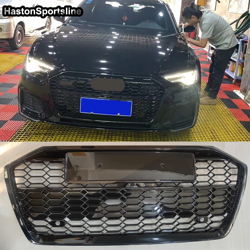 A6 C8 Quatt Rs6 Stile Anteriore Sport Griglia Per Cofano A Nido D'Ape Griglia Per Audi A6 C8 S6 Sline 2019-2021 Accessori Per Lo Styling Dell'Auto
