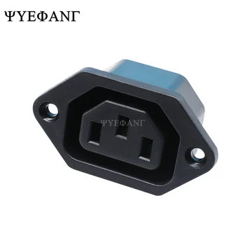 

1PCS Chassis Female 10A/250V 3PIN AC IEC C13 C14 Inline Socket Plug Adapter Mains Connector Powering Supply Output Outlet