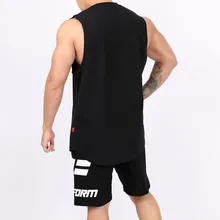 Жилет для фитнеса с надписью Muscle Brother Hong, Тренч, мужской спортивный костюм, популярный бренд, свободные топы без рукавов, летние баскетбольные костюмы