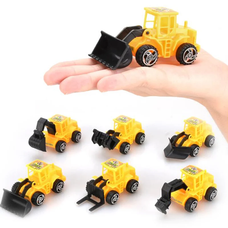 

Simulation Mini Engineering Vehicle Toy Bulldozer Excavator Children Sliding Engineering Car Toy Baking Decoration Gift