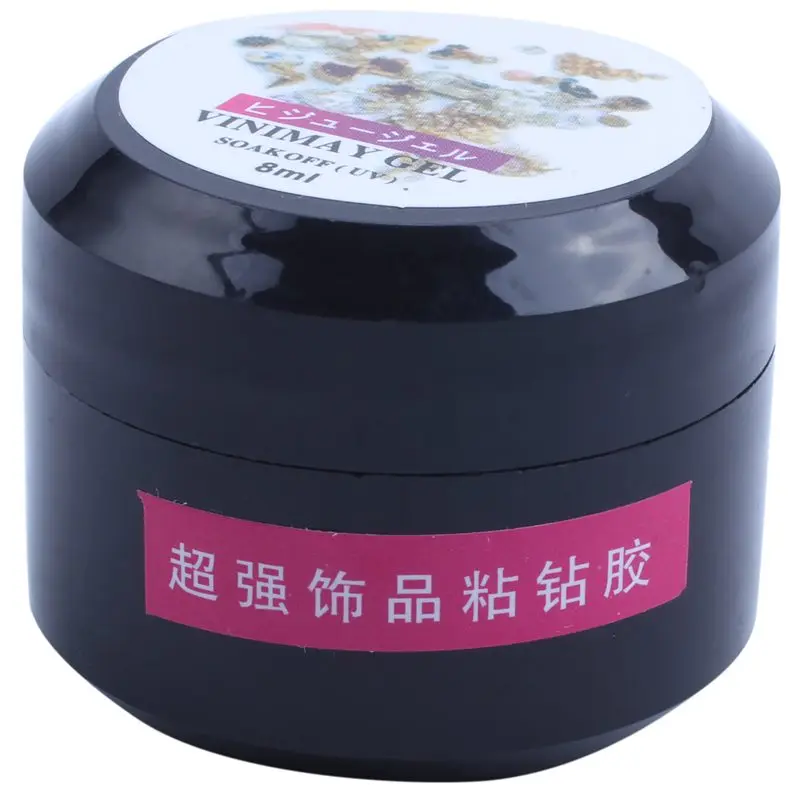 8g Bottle Soak Off Super UV Gel Rhinestone Nail Art Decoration Transparent Glue