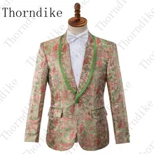 Thorndike мужские спортивные пиджаки цветочный узор тонкий дизайн блейзера мужской Костюмный пиджак весенний Повседневный жаккардовый мужской блейзер для мужчин