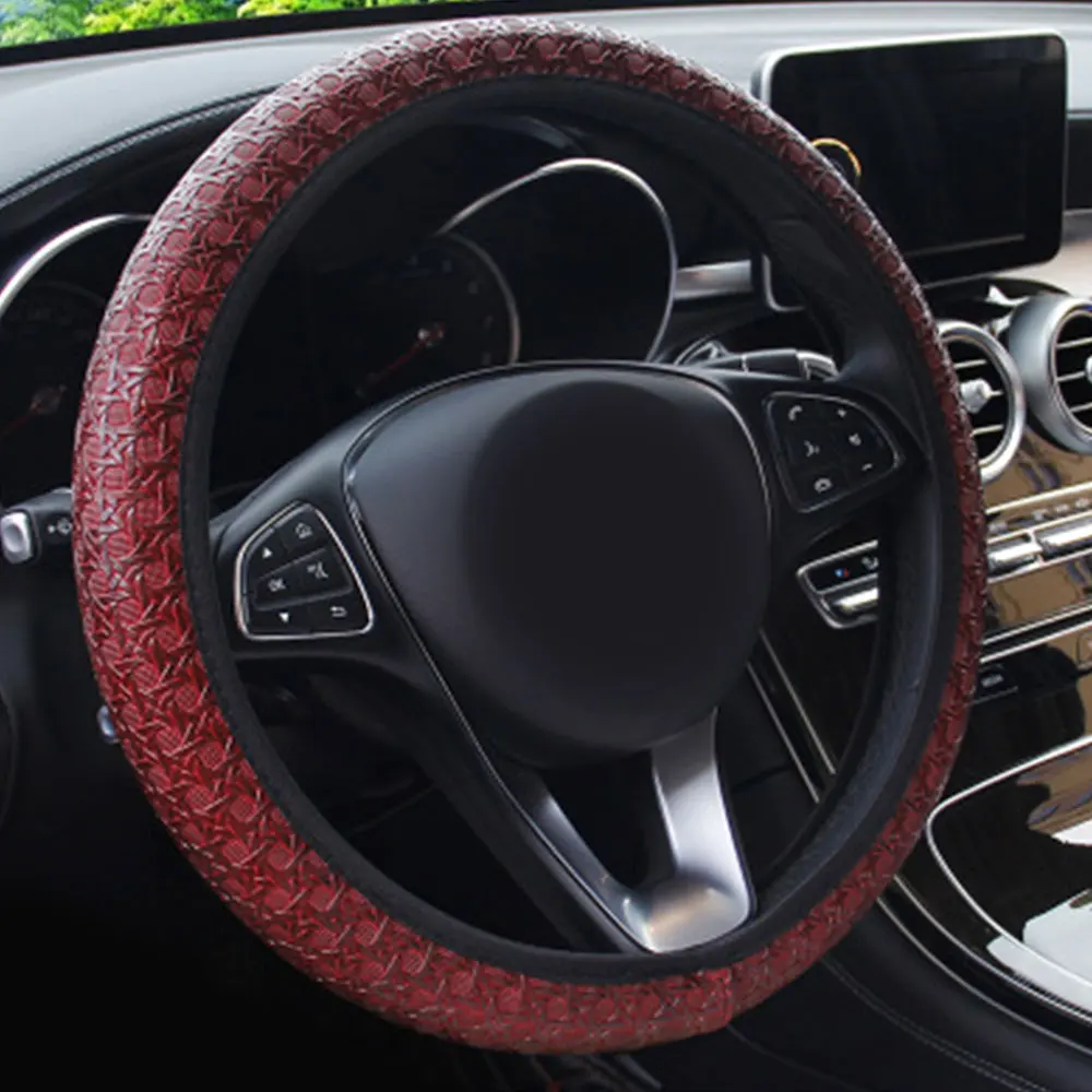 Dish Sets Steering Wheel Wrap Durable Steering Wheel Covers Accessories Breathe Freely 15 Inch Cars Universal