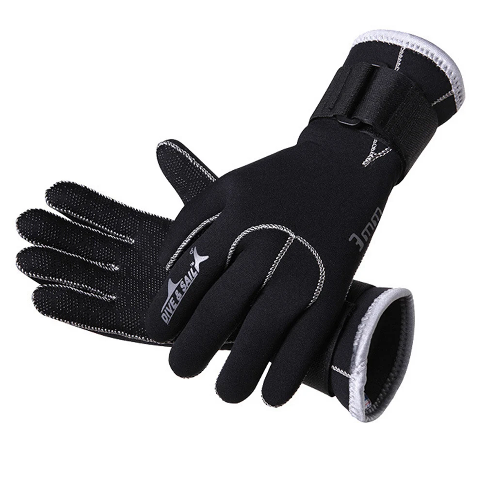 Перчатки для подводного плавания рыболовные перчатки для подводного плавания Нескользящие черные перчатки для подводного плавания DG 003N