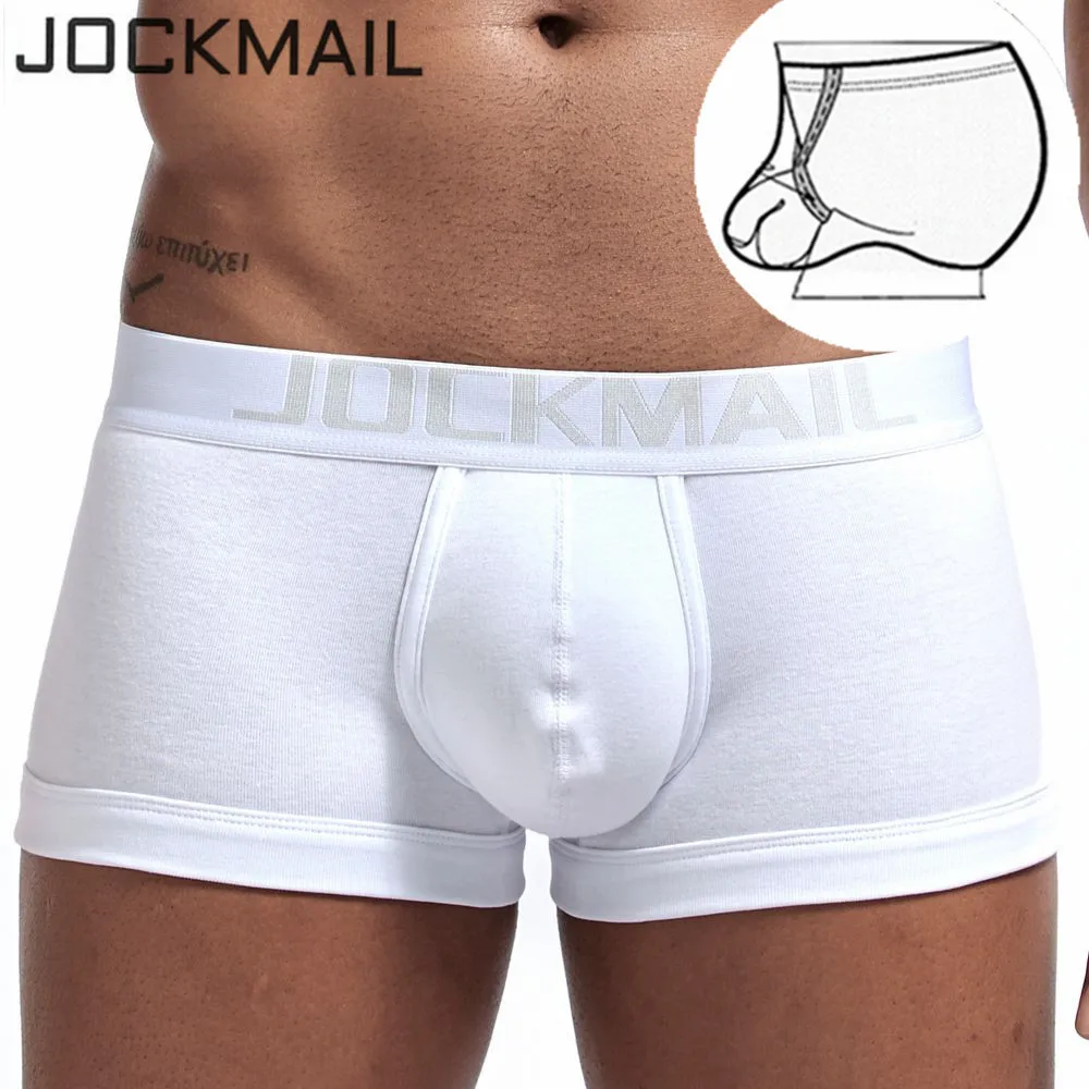 Сексуальное мужское нижнее белье JOCKMAIL Мужские дышащие трусы боксеры с низкой