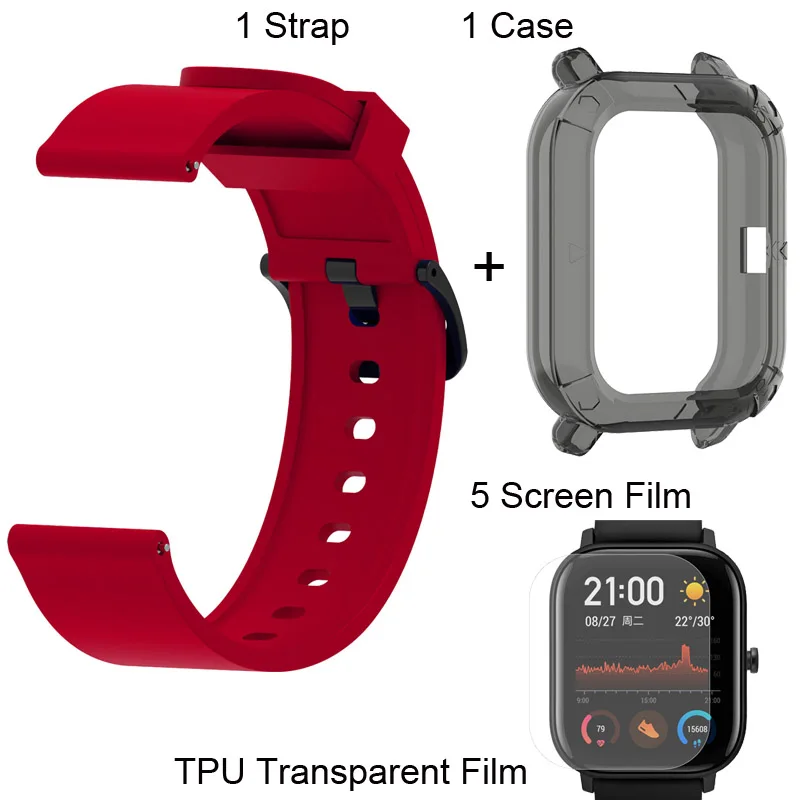 Package 2 Amazfit GTS защитный браслет чехол пленка для экрана для Xiaomi Huami Amazfit GTS ремешок для часов защитный чехол s Smartwatch пленка для экрана - Цвет: Package 2