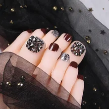 Хочу носить маникюрный патч протез ноготь конечный продукт носить короткий водонепроницаемый разборка длительный полный кристаллов