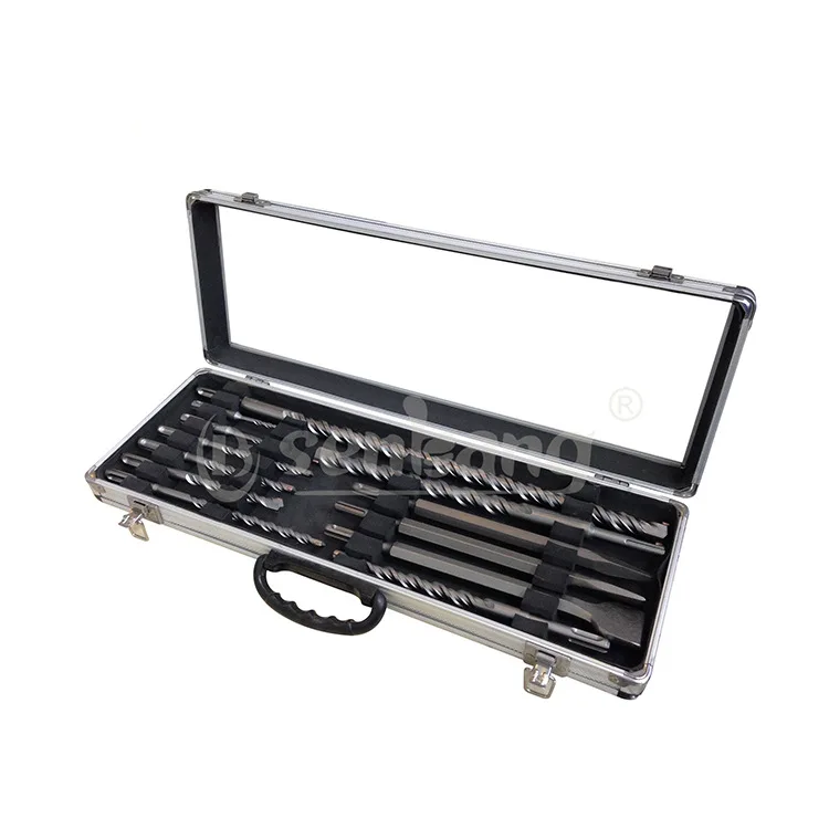 

Manufacturers Direct Selling Profession Electric Hammer Bit Chisel 12PCS Impact Drill Chisel Aluminum Box Set of Drilling