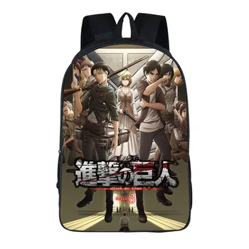 

Shingeki No Kyojin Attack on Titan Backpack Student School Shoulder Bag Satchel Laptop Rucksack Knapsack Teenager Travel Gift