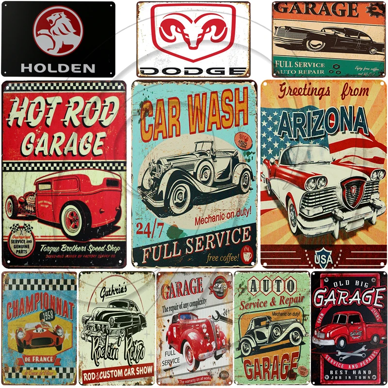 

Plaque Sign Vintage Metal Signs Retro Garage Decor Bar Pub Garage Man Cave Home Wall Sticker