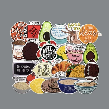 

67Pcs Pack Waterproof Vine Avocado Cartoon Stickers Skateboard Suitcase Snowboard Guitar Motorcycle Laptop Toys 2020