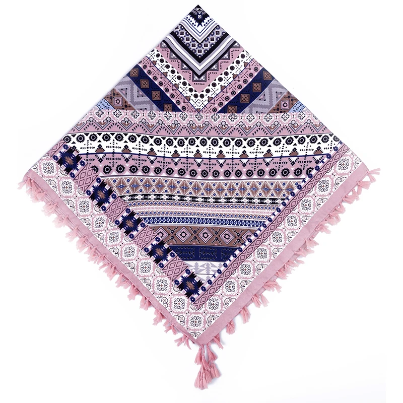 Evrfelan New Scarf Women Winter Scarf With Tassel Printed Flower Pattern Shawl Female Casual Handkerchief Scarves Shawl