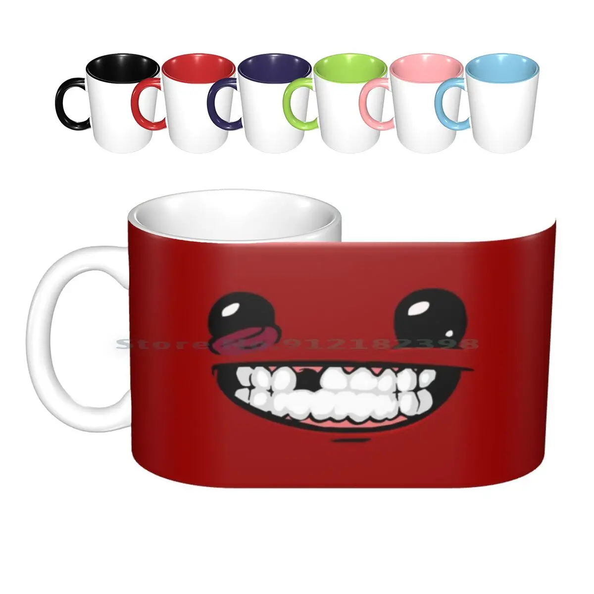 Super Carne Ragazzo [Smb] Tazze In Ceramica Tazze Da Caffè Tazza Da Tè Al Latte Grande Carne Ragazzo Super Carne Ragazzo Carne Nel Gioco Indie Il Pesc