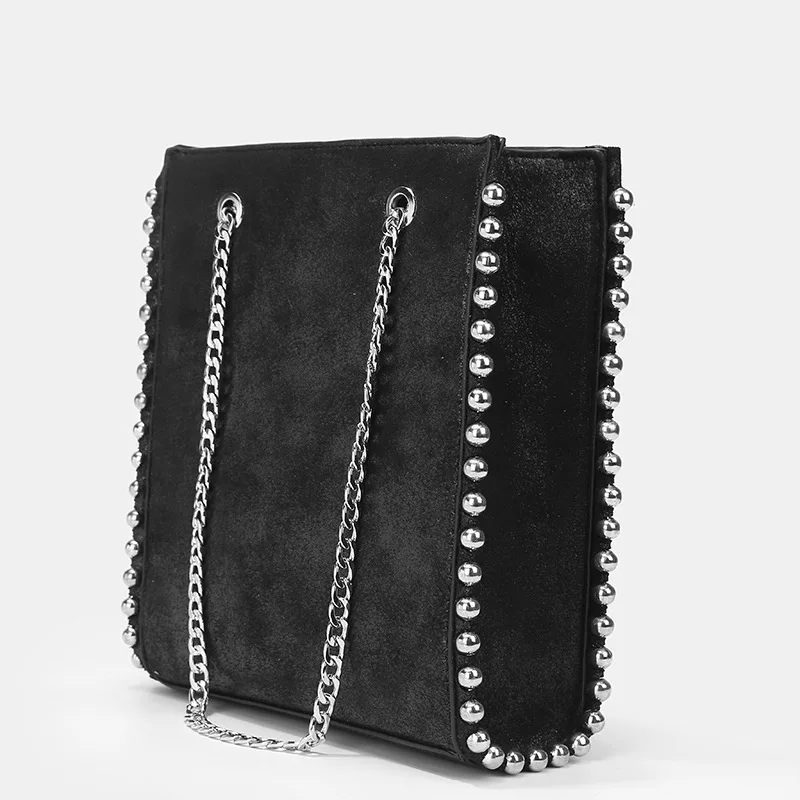 Rivet Ball Women Handbag 2019 Autumn and Winter New Tide Rivet Decoration Shopping Bag Tote Handbag Casual Shoulder Bag Chain Rivet Ball Women Handbag 2019 Autumn and Winter New Tide Rivet Decoration Shopping Bag Tote Handbag Casual Shoulder Bag Chain