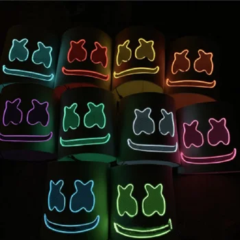 

DJ LED Cover Masks Full Face Mask Electronic Stage Performance Of The Festival Halloween Party Bar Masks Cosplay Women Man