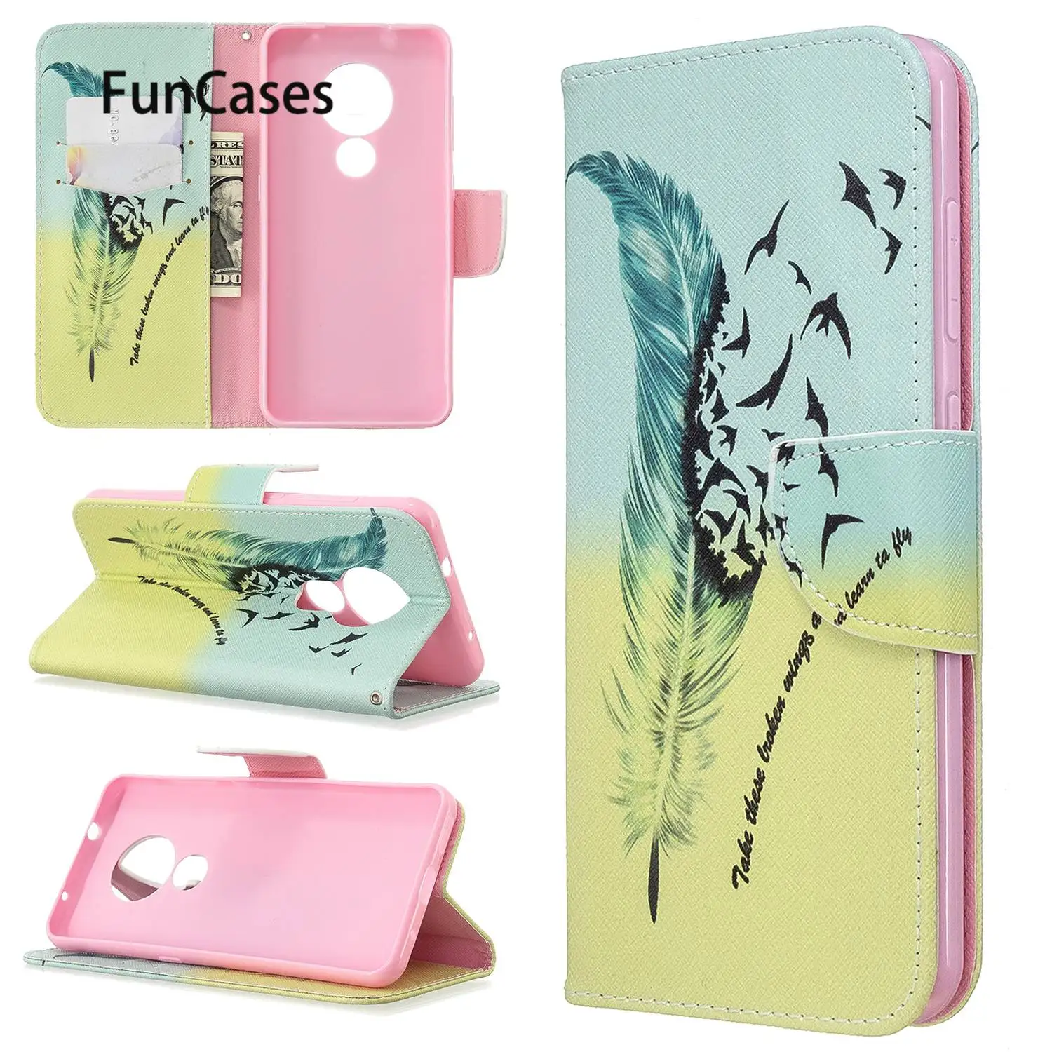 Quotes &amp Messages PU Leather Phone Case For estojo Nokia 7.2 Luxury sFor etui 6.2 Fundas Wallet Cases Cute n7.2 | Мобильные