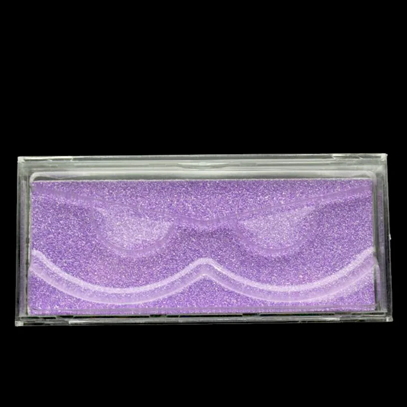 purple 20/упаковка,, Заказная коробка для упаковки ресниц, коробки для ресниц, упаковочные норковые ресницы, чехол для ресниц, скользящий пластиковый прозрачный чехол, лоток с держателем - Цвет: purple