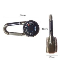 Двухсторонний карабин компас термометр брелок карабин Компас Открытый SnapHook DC27T2 термометр алюминиевый сплав(2 продано