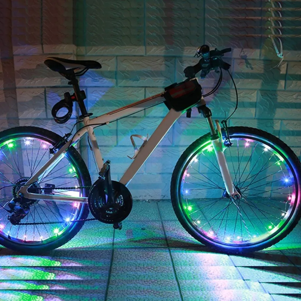 2M 20 LED Bicycle Bike Rim Light LED Cycling Wheel Spoke Light String Strip Lamp