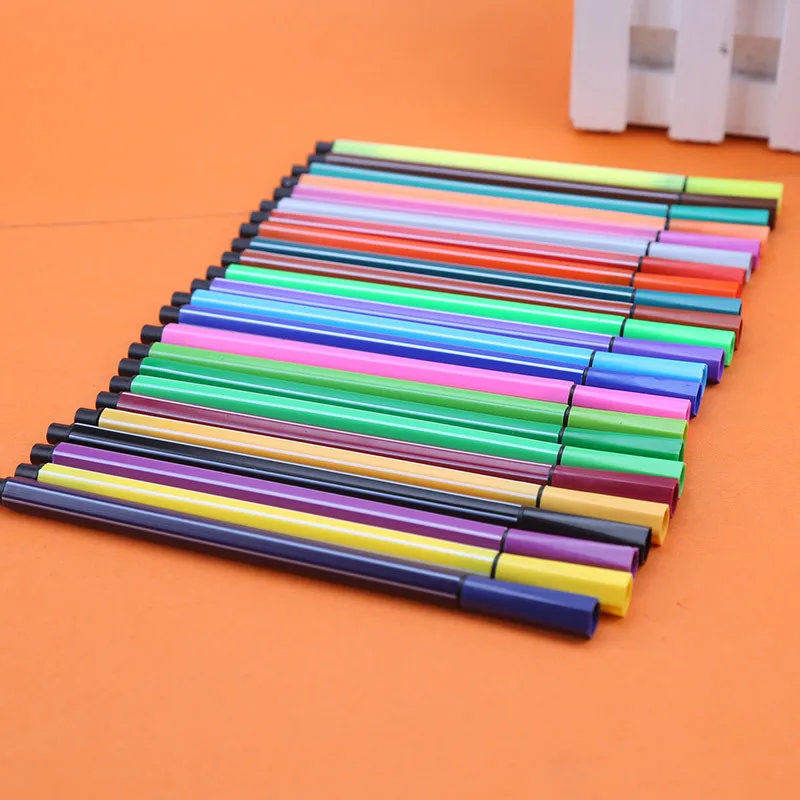 

12 Pcs/Set color Watercolor pen kawaii Watercolor 0.38mm cute plastic Festoon office lapices supplies stationery