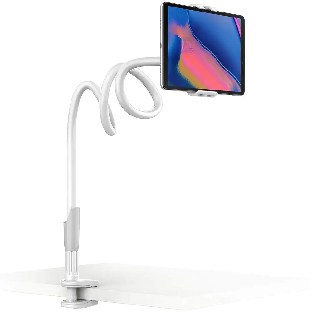 

Gooseneck Tablet Holder, EasyAcc Cellphone Tablet Stand Flexible Long Arm Clip Smartphone Tablet Mount Compatible with iPad Mini